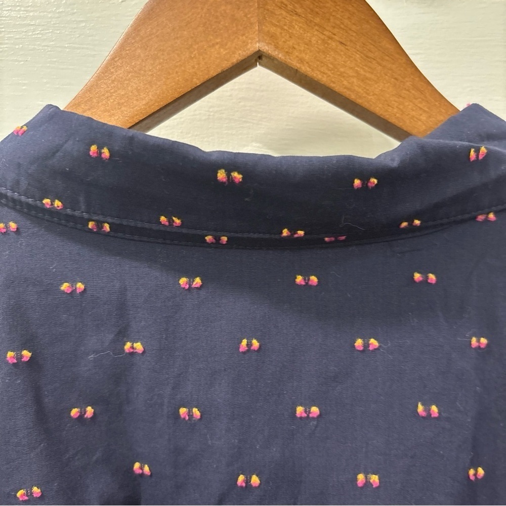 Maeve By Anthropologie Women’s Long Sleeve Button Down Size 24W Navy Dot NWT - Picture 10 of 11